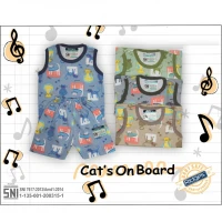 Baju Setelan Singlet Anak Ridges Cat's On Board