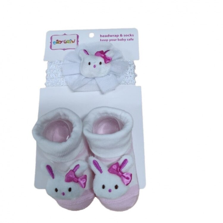 Kaos Kaki + Bandana Set Rinda Rabbit Putih 21050008