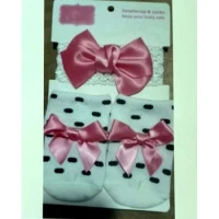 Kaos Kaki + Bandana Set Rinda Pita Dot Putih 21050012