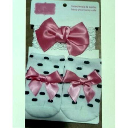 Kaos Kaki + Bandana Set Rinda Pita Dot Putih 21050012