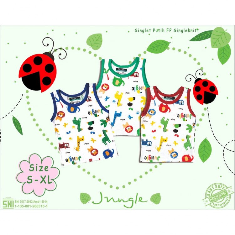 Baju Atasan Singlet Anak Ridges Jungle Palm