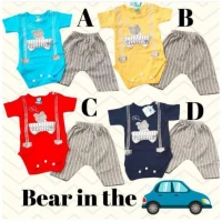 Baju Setelan Bayi Laki-laki Jumper Bear In The Car 21060054
