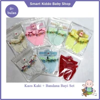 Kaos Kaki Bayi + Bandana Bayi Set Murah