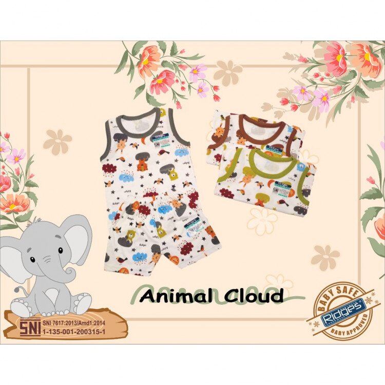 Baju Atasan Singlet Anak Ridges Animal Cloud (Atasannya Saja)