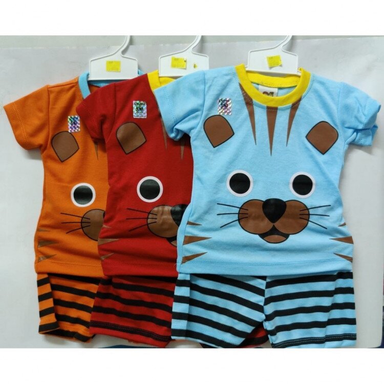 Baju Setelan Bayi Pendek Laki-laki Macan 21070022