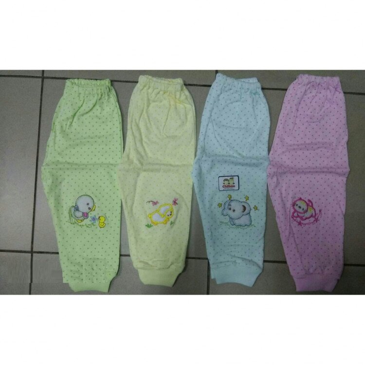 Celana Panjang Bayi Bordir Murah dan Adem 3pcs 21070023