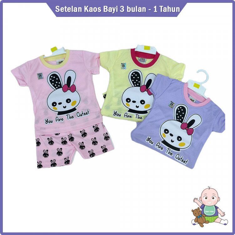 Setelan Pendek Anak Perempuan Rabbit Pita 21070021