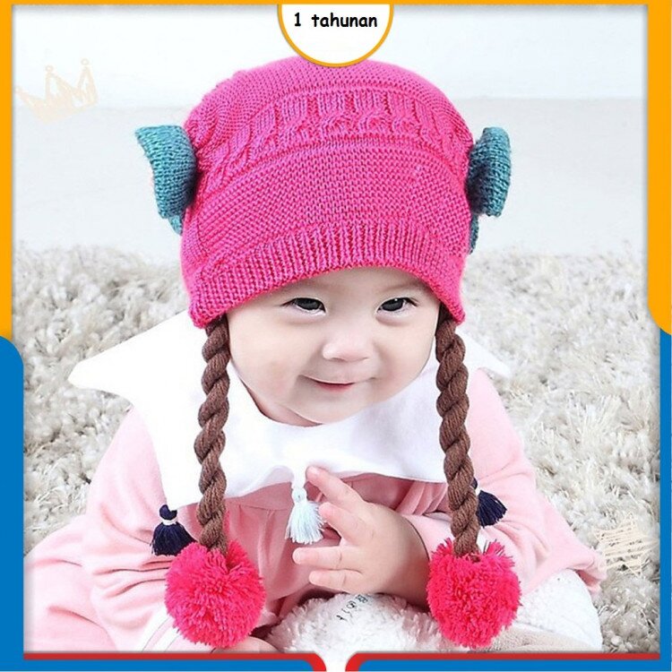 Topi Anak Rajut Kepang 21090048