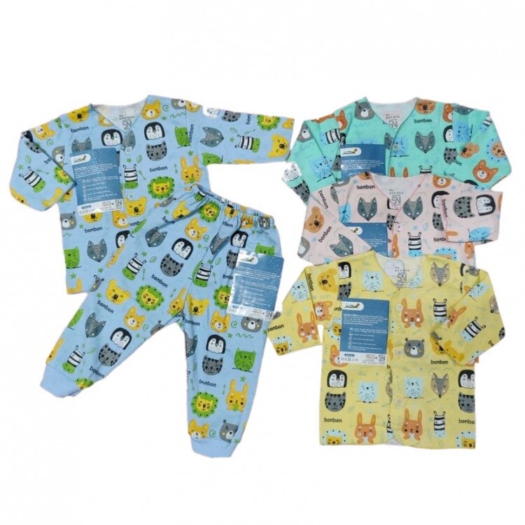 Baju Tidur Bayi Lengan Panjang / Setelan Bayi Panjang / Setelan Newborn 0-3 bulan SNI