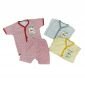 Setelan Baju Bayi Pendek Salur Bahan Adem #1