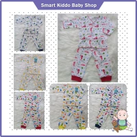 Baju Bayi Setelan Panjang Newborn Print Murah dan Adem / Piyama Bayi / Baju Tidur Bayi