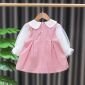 Terusan Gaun Anak Perempuan Pink Pita Lengan Panjang / Dress Anak Perempuan #2