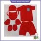 Setelan Baju Bayi Set Merah (Baju Pendek + Celana Pendek + Topi + Slaber + Sarung Tangan + Sarung Kaki) / Baju Bayi Adem Newborn