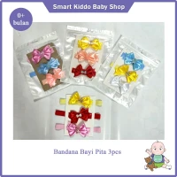 Bandana Bayi Pita 3 pcs Mix Murah
