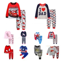 Setelan Baju Tidur Anak Karakter 1-7 tahun / Piyama Anak Karakter / Baju Tidur Anak Karakter / Piyama Anak Unisex Bahan Adem (Batman, Spiderman, Avengers,