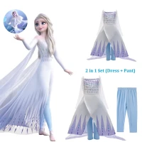 Dress Gaun Pesta Anak Perempuan Elsa / Dress Party Cewek Elsa / Gaun Ulang Tahun Anak / Dress Cosplay Elsa / Gaun Elsa 1670