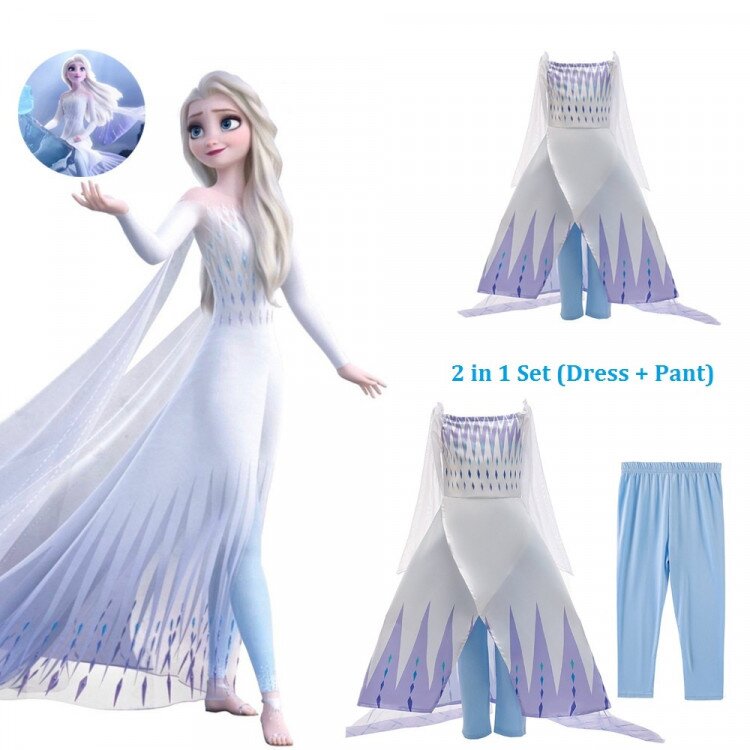 Dress Gaun Pesta Anak Perempuan Elsa / Dress Party Cewek Elsa / Gaun Ulang Tahun Anak / Dress Cosplay Elsa / Gaun Elsa 1670