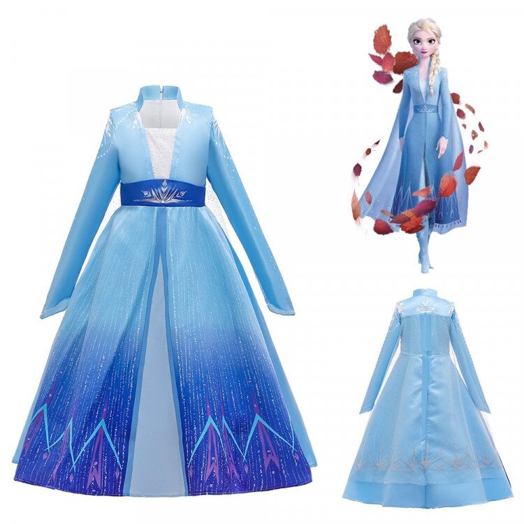Dress Gaun Pesta Anak Perempuan Elsa / Dress Party Cewek Elsa / Gaun Ulang Tahun Anak / Dress Cosplay Elsa / Gaun Elsa 1666
