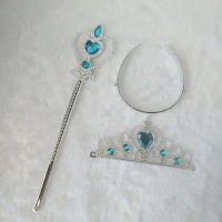 Aksesoris Putri Elsa Anna / Tongkat + Mahkota Putri Elsa Anna