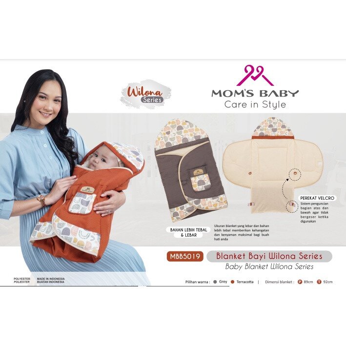 Moms Baby Gendongan Bayi / Baby Blanket / Selimut Bayi Wilona Series