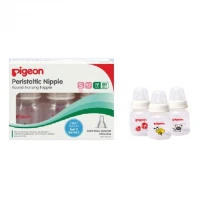 Pigeon Paket 3 Botol Susu Bayi Animal 50ml Peristaltic Nipple / Dot Pigeon 3pcs