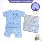 Setelan Baju Bayi Pendek Adem / Baju Santai Anak Salur Baby Luck