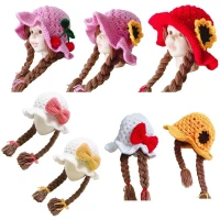 Topi Bayi Wig Kepang 22030008 / Topi Bayi Rambut Kepang