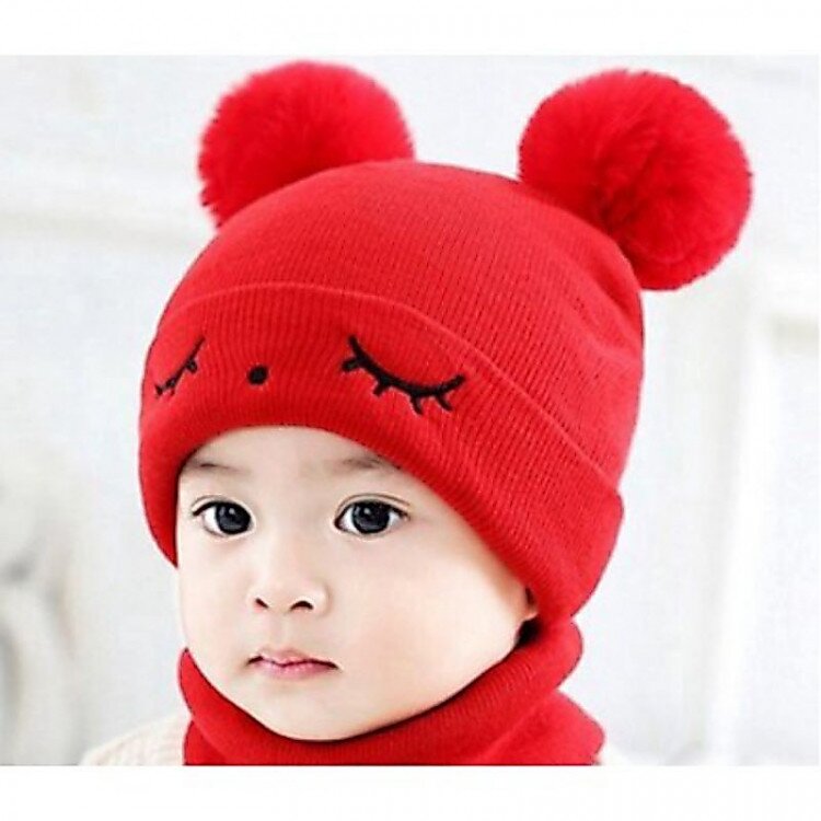 Topi Bayi Kupluk Mata Lucu 22030015 / Topi Kupluk Bayi