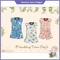 Baju Setelan Kaos Anak Ridges Motif Friendship Team Days - SNI