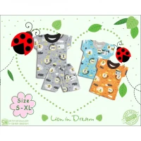 Baju Setelan Kaos Anak Ridges Motif Lion In Dream SNI
