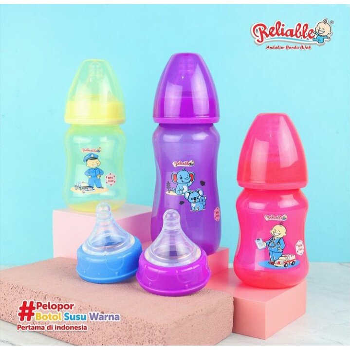 Botol Susu Bayi Wide Neck Anti Kolik Peristaltic Nipple Reliable 160ml / 280ml