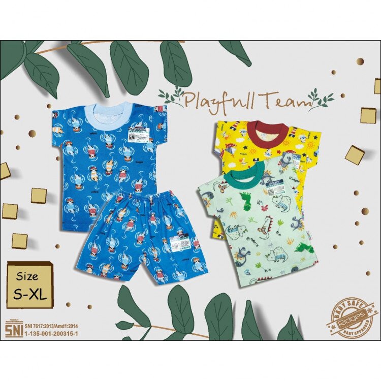 Baju Anak Setelan Kaos Anak Ridges Motif Playful Team SNI