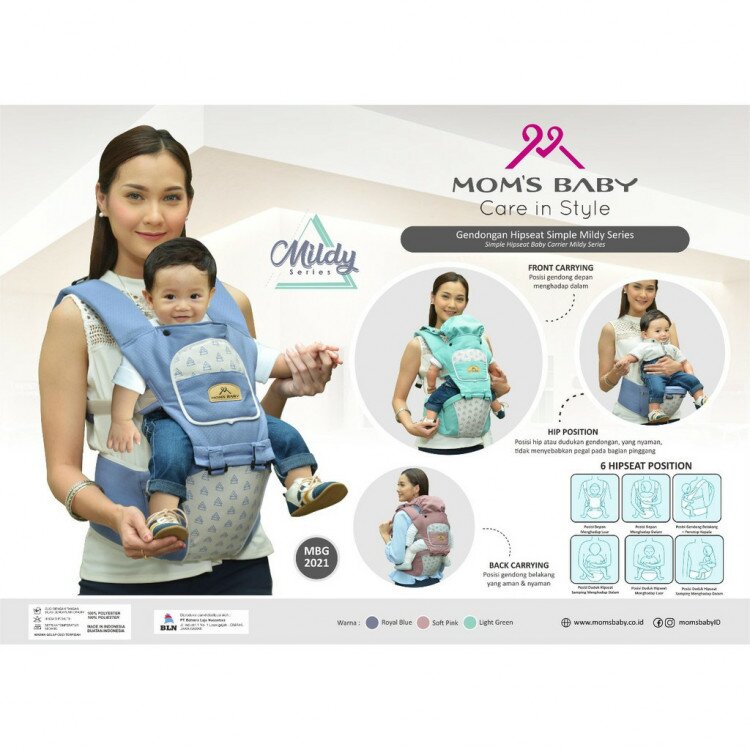 Gendongan Bayi Hipseat Simple Mildy Series Moms Baby