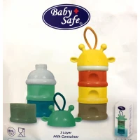 Baby Safe Milk Container Giraffe / Tempat Susu Bayi Jerapah / Kontainer Susu Bayi 3 Layer