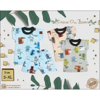 Baju Setelan Kaos Anak Ridges Motif Croco On Board SNI / Pakaian Bayi Adem dan Lembut ber-SNI
