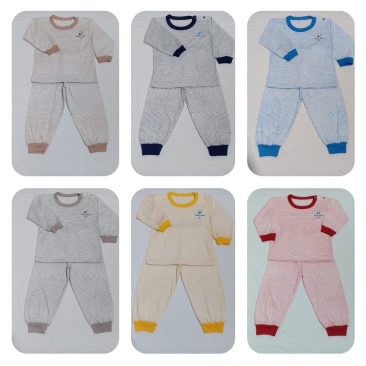 Baju Bayi Setelan Panjang Anak Salur / Piyama Bayi / Baju Bayi Panjang / Baju Tidur Bayi Unisex / Piyama Anak Salur