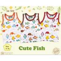 Baju Atasan Singlet Kutung Anak Ridges Motif Random
