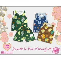 Baju Setelan Anak Singlet Ridges Motif Jumbo In The Moonlight - Baju Bayi Adem Lembut ber-SNI - Setelan Baju Bayi