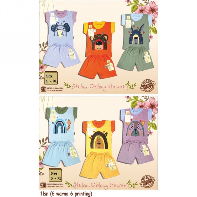 Baju Bayi Setelan Anak Kaos Ridges Hawaii Premium Quality / Baju Bayi / Baju Bayi Perempuan / Baju Bayi Laki Laki