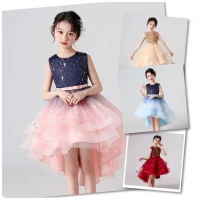 Gaun Pesta Anak Perempuan 22110041-60 / Dress Party Ala Korea / Gaun Ulang Tahun Anak / Dress Mewah Ala Korea