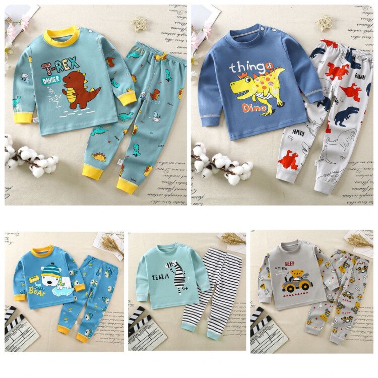 Setelan Baju Bayi Anak Unisex / Baju Anak Kancing Pundak / Piyama Anak / Baju Tidur Anak / Piyama Anak Unisex Bahan Adem