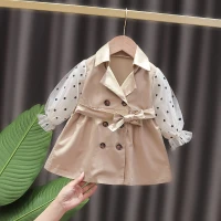 Terusan Gaun Anak Perempuan Lengan Panjang Coklat / Dress Anak Perempuan / Fashion Anak Perempuan / Baju Imlek Lebaran