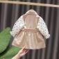 Terusan Gaun Anak Perempuan Lengan Panjang Coklat / Dress Anak Perempuan / Fashion Anak Perempuan / Baju Imlek Lebaran #4