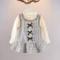 Terusan Gaun Anak Perempuan Lengan Panjang Kotak Pita Kecil / Dress Anak Perempuan / Fashion Anak Perempuan / Baju Imlek Lebaran #1