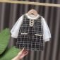 Terusan Gaun Anak Perempuan Lengan Panjang Kotak-Kotak / Dress Anak Perempuan / Fashion Anak Perempuan / Baju Imlek Lebaran #5