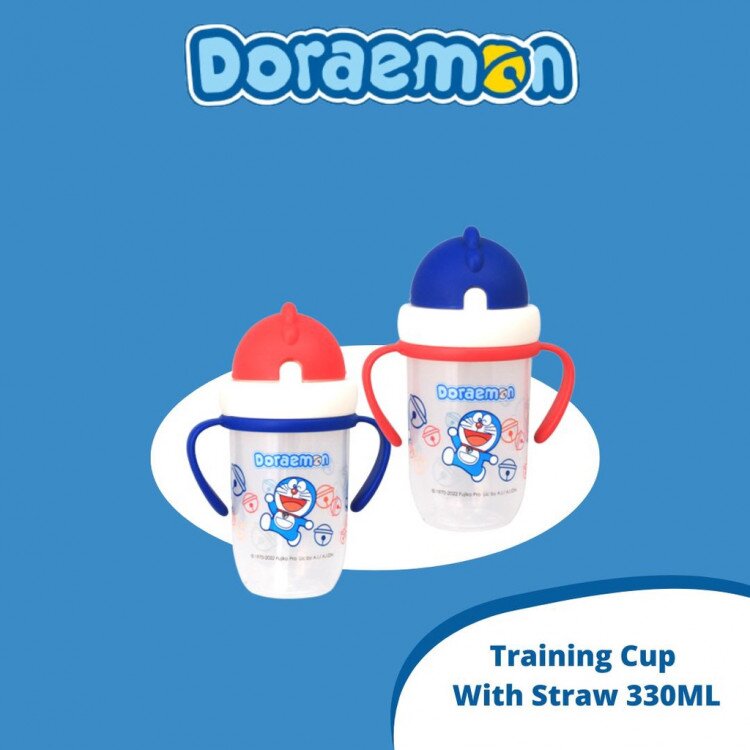 Botol Minum Sedotan Anak Lusty Bunny Doraemon 330ml / Training Cup Sedotan / Training Cup With Straw Lusty Bunny