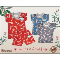 Baju Setelan Kaos Anak Ridges Motif Spotted Giraffe SNI