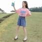 Setelan Anak Perempuan Celana Soft Jeans / Setelan Baju Pink + Celana Anak Perempuan / Fashion Anak Perempuan / Baju Anak Imlek Lebaran #1