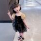 Terusan Gaun Anak Perempuan Tutu Hitam Coklat / Dress Anak Perempuan / Fashion Anak Perempuan / Baju Imlek Lebaran #1