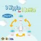 Botol Susu Bayi Silikon 3 in 1 250ml (Peristaltic Nipple, Spout Nipple, Spoon Nipple) / Baby Silicone Bottle with Spoon and Spout Nipple Cup #1